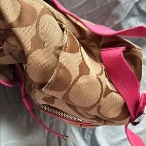 Coach | Bags | Vintage Coach Brown And Pink Backpack | Poshmark display picture 2